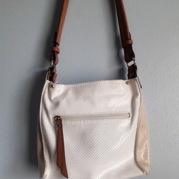 Sondra Roberts Squared Shoulder Bag White Black Multi-color Block Purse Handbag - Picture 2 of 14